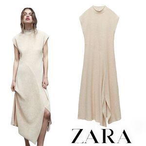 Zara Cream Sleeveless Dress